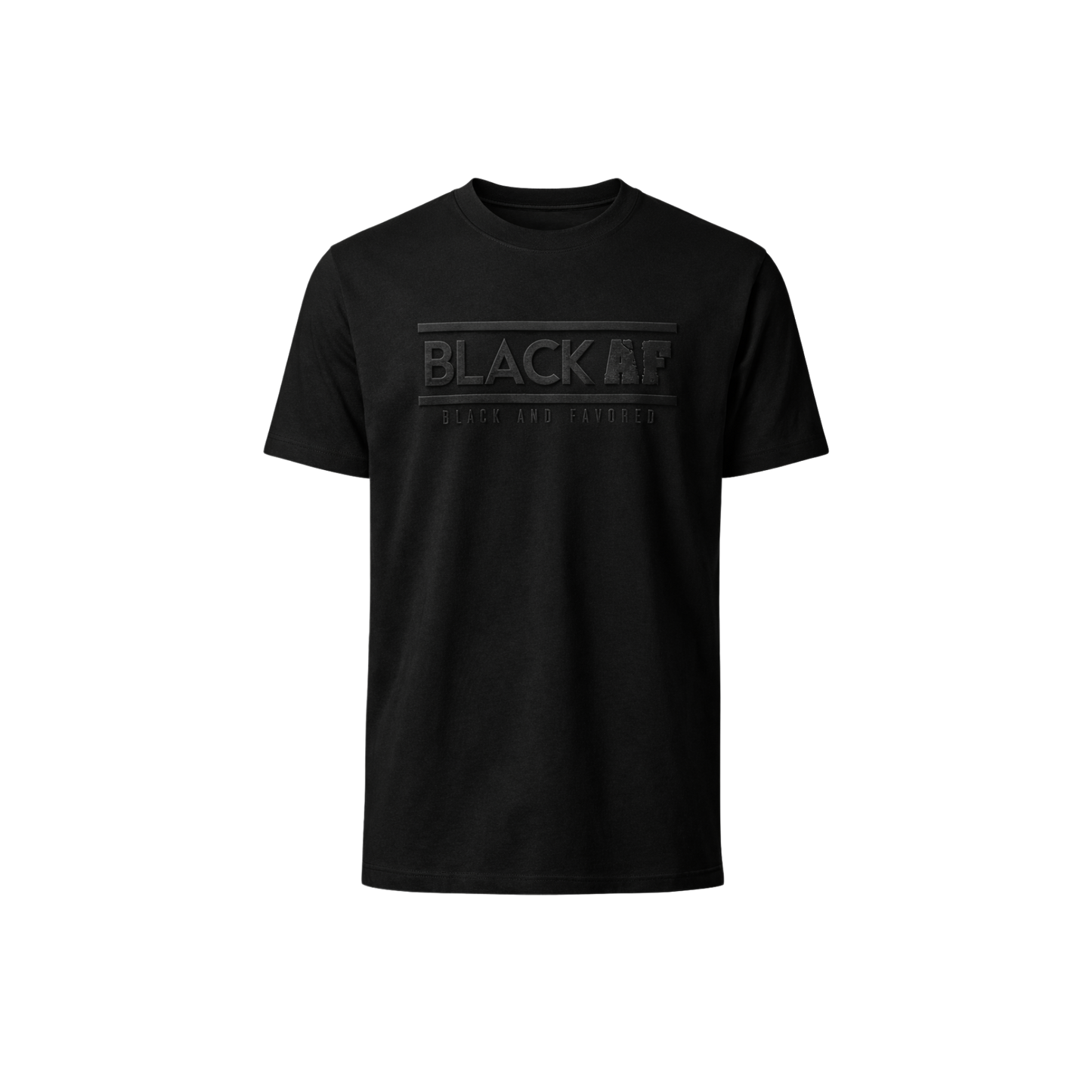 Black and Favored classic t-shirt with black puff logo