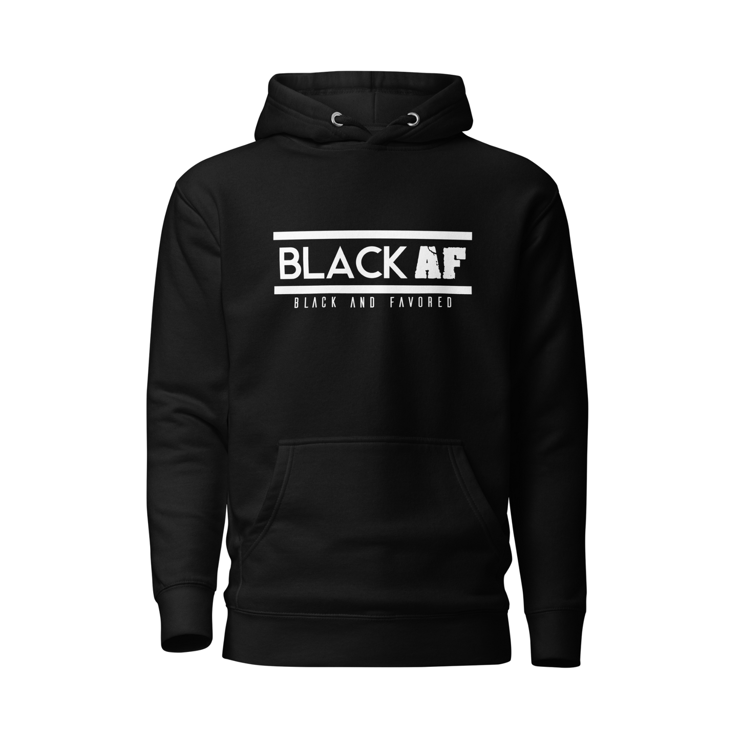 Black and Favored classic hoodie with white logo