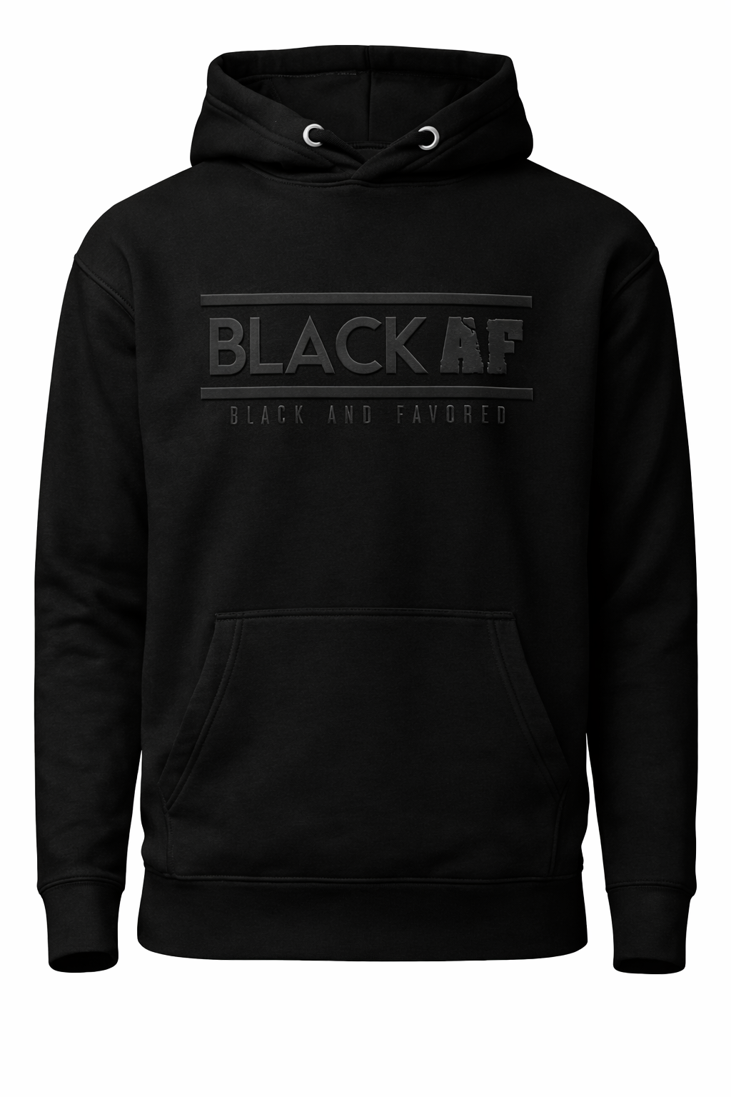 Black and Favored classic hoodie with black logo 